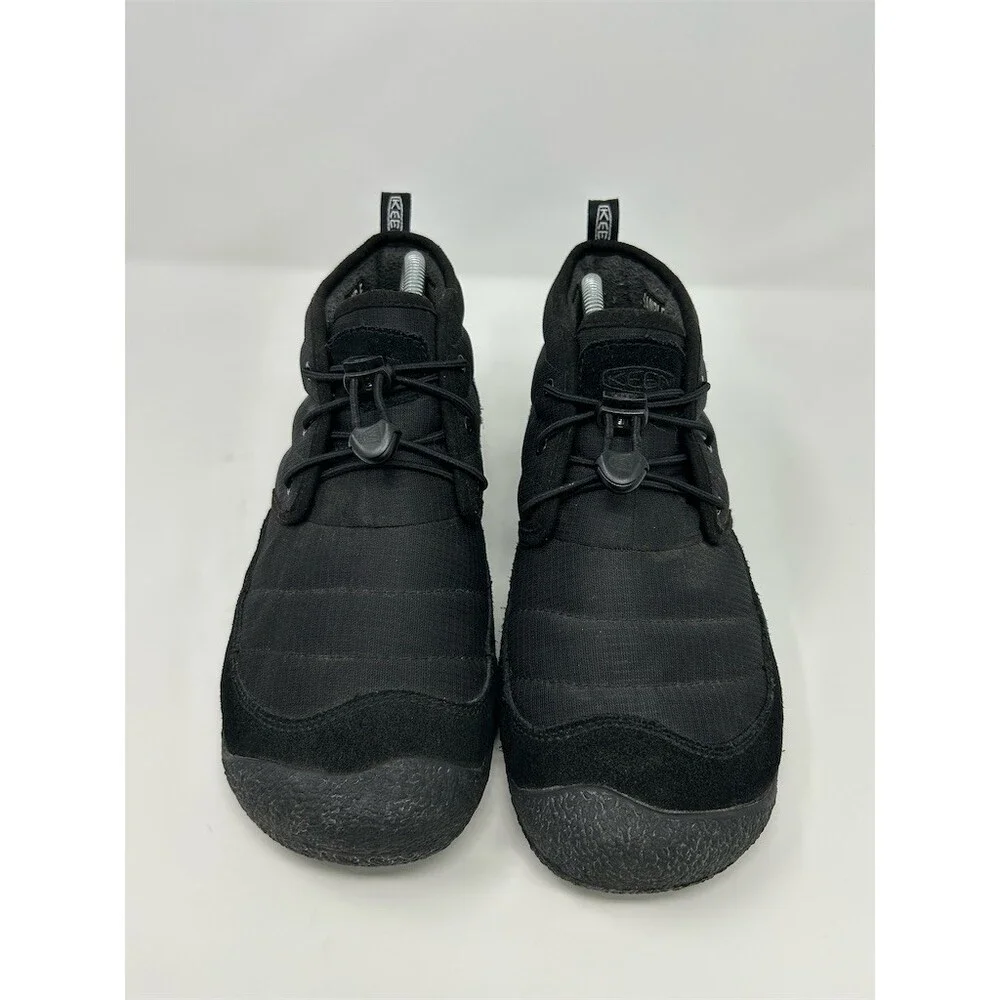 KEEN Howser II Quilted Chukka Boots Men's Black Slip-On Bungee Toggle Size 9